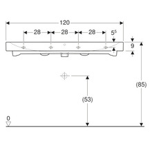 GEBERIT Möbelwaschtisch iCon 120 x 48,5 cm weiß glänzend 124025000