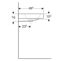 GEBERIT Möbelwaschtisch iCon 120 x 48,5 cm weiß glänzend 124025000