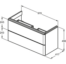 Waschtischunterschrank Ideal Standard Adapto BxHxT 49 x 41 cm x 97 cm Frontfarbe weiß glänzend glanz T4302WG-thumb-5