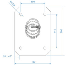Sonnensegel Terrassenhalterung Premium