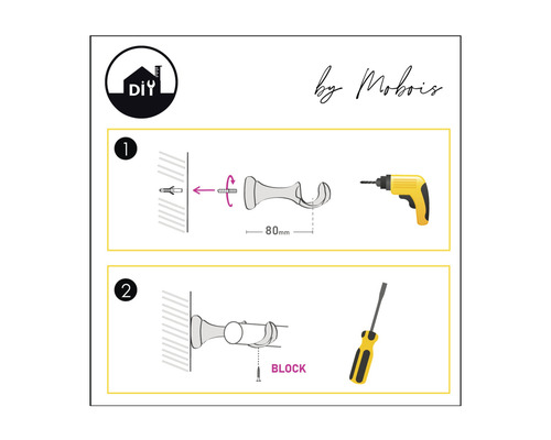 Montageanleitung für eine Gardinenstange