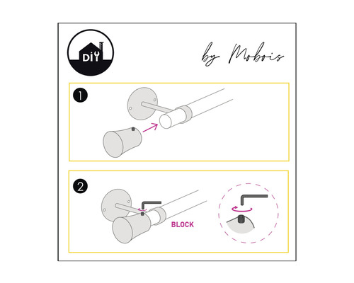Anleitung zur Montage einer Gardinenstange mit Endstück