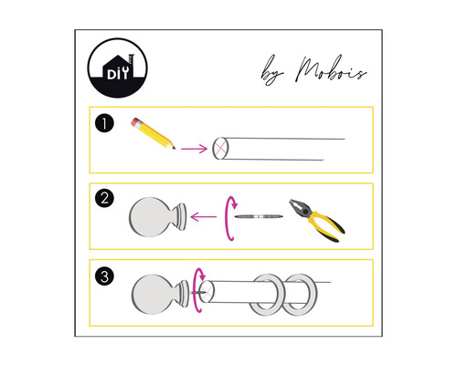 Anleitung zum Anbringen eines Vorhangstangendes