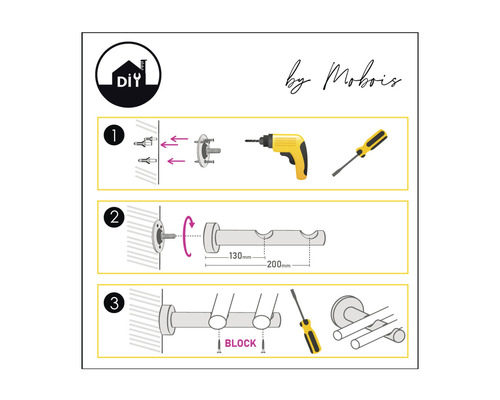 Montageanleitung für eine doppelte Handtuchstange