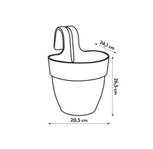 Hängetopf Blumenkasten elho Vibia Campana Kunststoff Ø 20,5 cm H 26,5 cm honig gelb