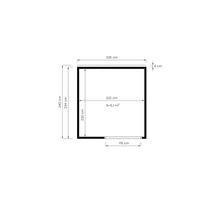 Pavillon Bertilo Unico 1 inkl. Fußboden 226 x 234 cm natur