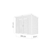 Gerätehaus Bertilo Timmo 2 mit Fußboden 251 x 137 cm natur exclusiv bei Hornbach