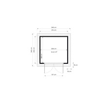 Gerätehaus Konsta Studio Basic mit Fußboden 210 x 202 cm natur-thumb-24