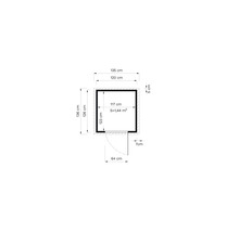 Gerätehaus Mini mit Fußboden 120 x 126 cm natur-thumb-15
