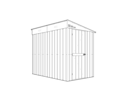 Metall Gerätehaus mit Satteldach