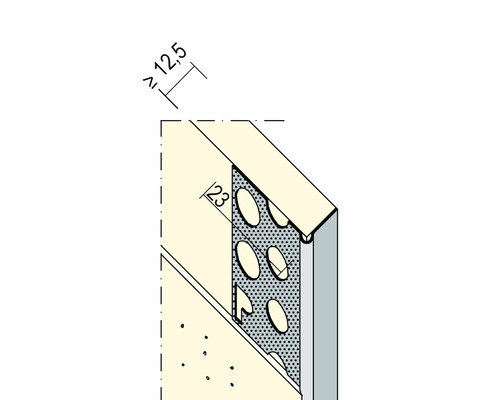 Abbildung einer Wandkonstruktion mit Dämmung und Maßangaben.
