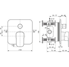 Ideal Standard Badewannenarmatur Unterputz TONIC II chrom A6341AA-thumb-2