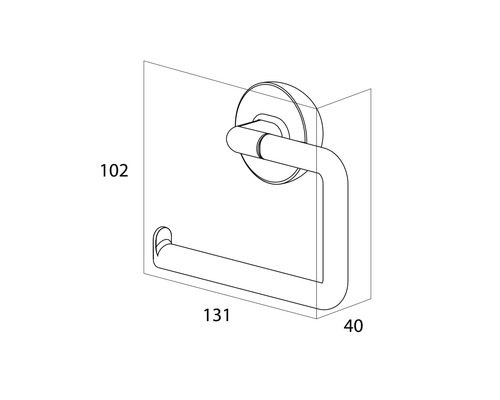 Abmessungen eines Toilettenpapierhalters