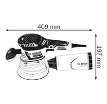Exzenterschleifer Bosch Professional GEX 40-150 inkl. 1 x Schleifblatt und Schleifteller (150 mm)