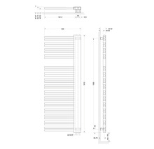 SCHULTE Designheizkörper Bologna Version rechts 1610x600 mm pearl weiß H033020 277