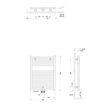 SCHULTE Badheizkörper Turbo 695x500 mm alpinweiß mit Mittelanschluss