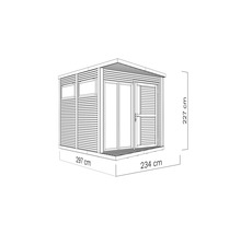 Gartenhaus Bertilo Concept Office inkl. Fußboden 234 x 225 cm anthrazit-thumb-4 Gartenhaus Bertilo Concept Office inkl. Fußboden 234 x 225 cm anthrazit-thumb-4