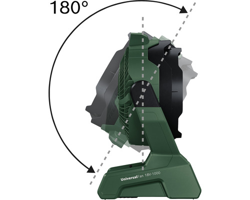 UniversalFan 18V-1000 Akku-Ventilator mit 180 Grad Neigung