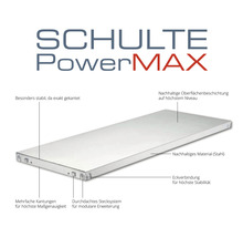 Steck-Grundregal Schulte verzinkt 250x100x50 cm 6 Böden geteilte Winkelprofile Tragkraft 510 kg