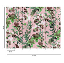 Fototapete mit Blumenmuster, Abmessungen 371 mal 280 Zentimeter