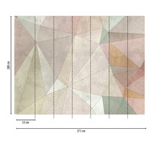 Fototapete mit geometrischem Muster, Abmessungen 371 cm x 280 cm