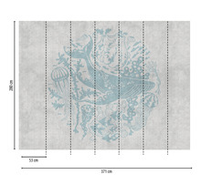 Fototapete Vlies 38306-1 The Wall Unterwasser Wal Quallen und Korallen 7-tlg. 371 x 280 cm