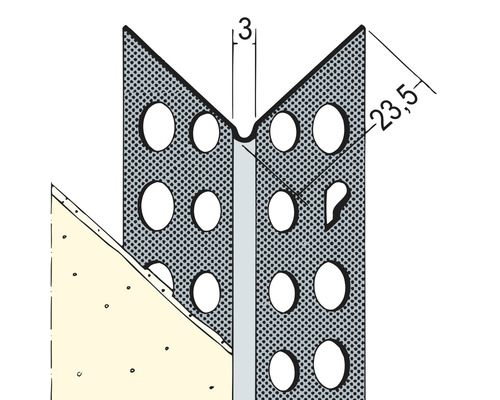 Alu Kantenschutz für Gipskartonkonstruktionen 23x23mm - Baustoffe