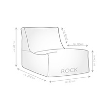 Sitzsessel Sitting Point Rock Softy ca. 280 Liter senfgelb 65x100x65 cm