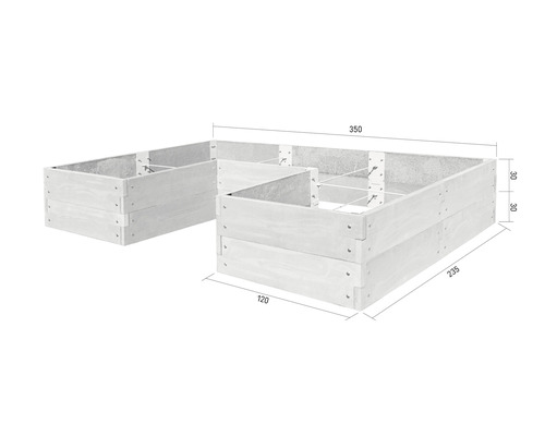 Hochbeet aus Holz mit Abmessungen