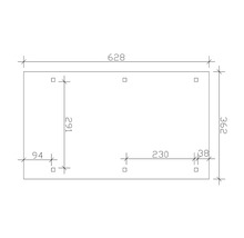 Einzelcarport SKAN HOLZ Wendland inkl. Pfostenanker 362 x 628 cm natur-thumb-2