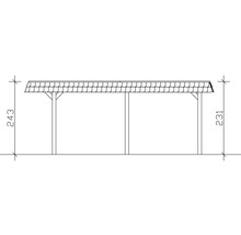 Einzelcarport SKAN HOLZ Wendland inkl. Pfostenanker 362 x 628 cm natur-thumb-3