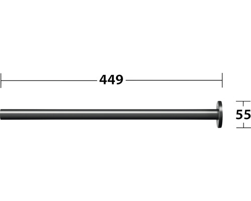 Technische Zeichnung einer Stange mit den Maßen 449 und 55.