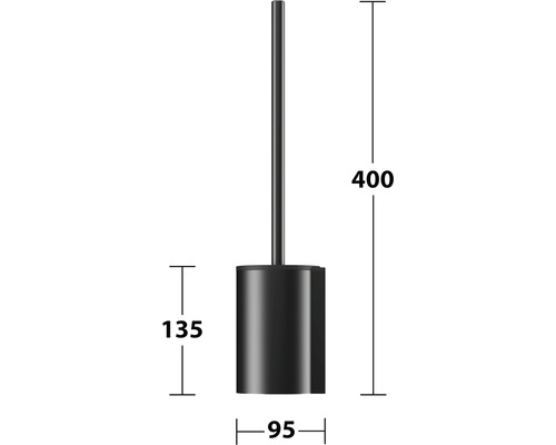 Toilettenbürstengarnitur mit Maßangaben