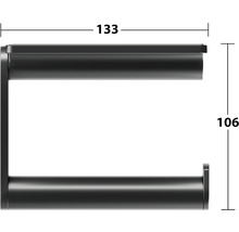 Toilettenpapierhalter KEUCO Plan Black Selection mit Ablage schwarz matt 14973370000