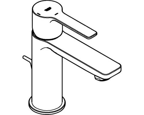 Zeichnung einer Armatur für ein Waschbecken.