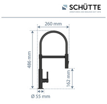 SCHÜTTE Küchenarmatur flexibel MIAMI schwarz matt 79147-thumb-1