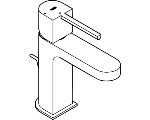 Zeichnung einer Armatur für ein Waschbecken