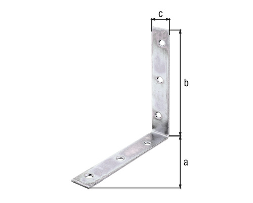 Winkelverbinder mit Abmessungen a, b und c
