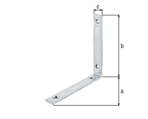 Winkelverbinder mit Maßangaben