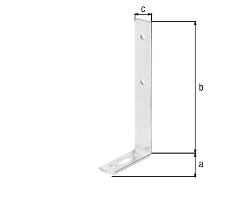 Metallwinkel mit Bohrungen zur Befestigung