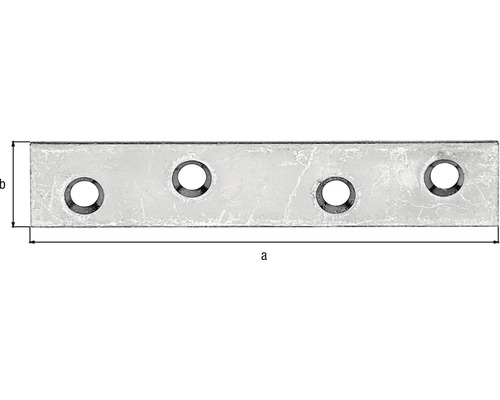 Metallplatte mit vier Löchern