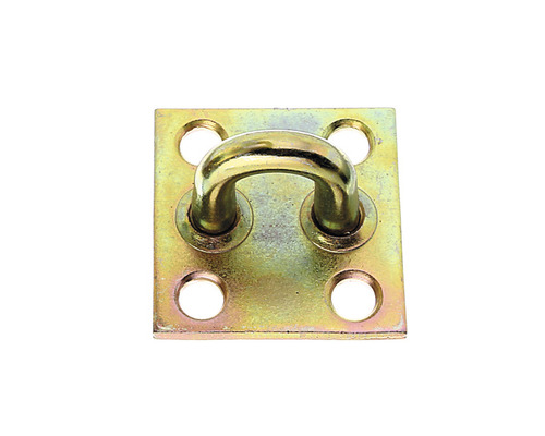 Hakenplatte aus Metall mit vier Löchern zur Befestigung