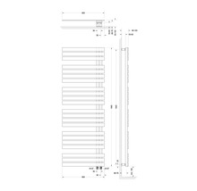 SCHULTE Designheizkörper BREDA 1690 x 600 mm weiß Anschluss unten links