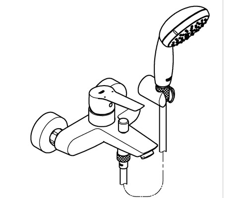 Badarmatur mit Handbrause