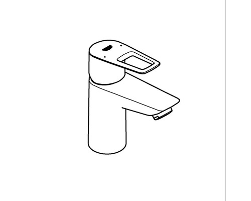 Waschtischarmatur Umrisszeichnung