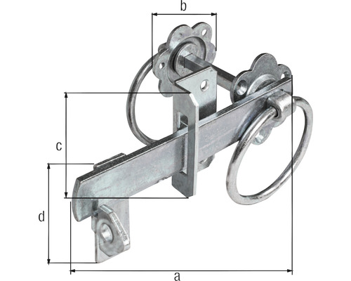 Metall Torriegel mit Maßangaben