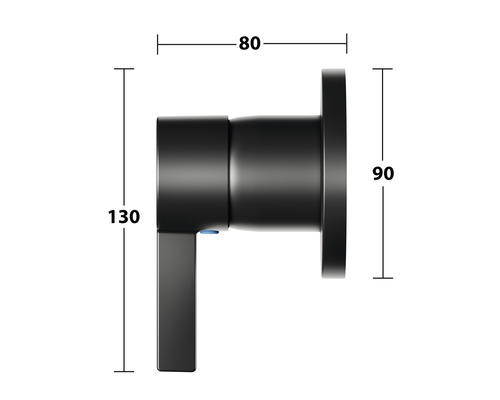 Technische Zeichnung eines Wasserhahn mit Maßangaben.