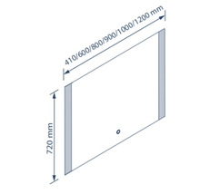 LED Badspiegel Möbelpartner Star BxHxS 80x72x3 cm