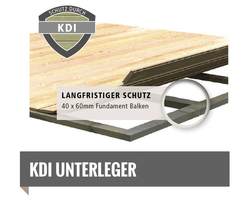 KDI Unterleger mit 40 x 60 mm Fundamentbalken für langfristigen Schutz