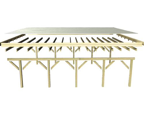 Holzcarport Bausatz mit Dach